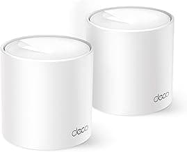 TP-Link Deco X10 AX1500 Whole Home Dual-Band Mesh Wi-Fi 6 System, AI-Driven, Coverage up to 3900ft²,Connect up to 120 Devices,Ideal for Gaming&4K, Alexa and Google Home Compatible, Pack of 2