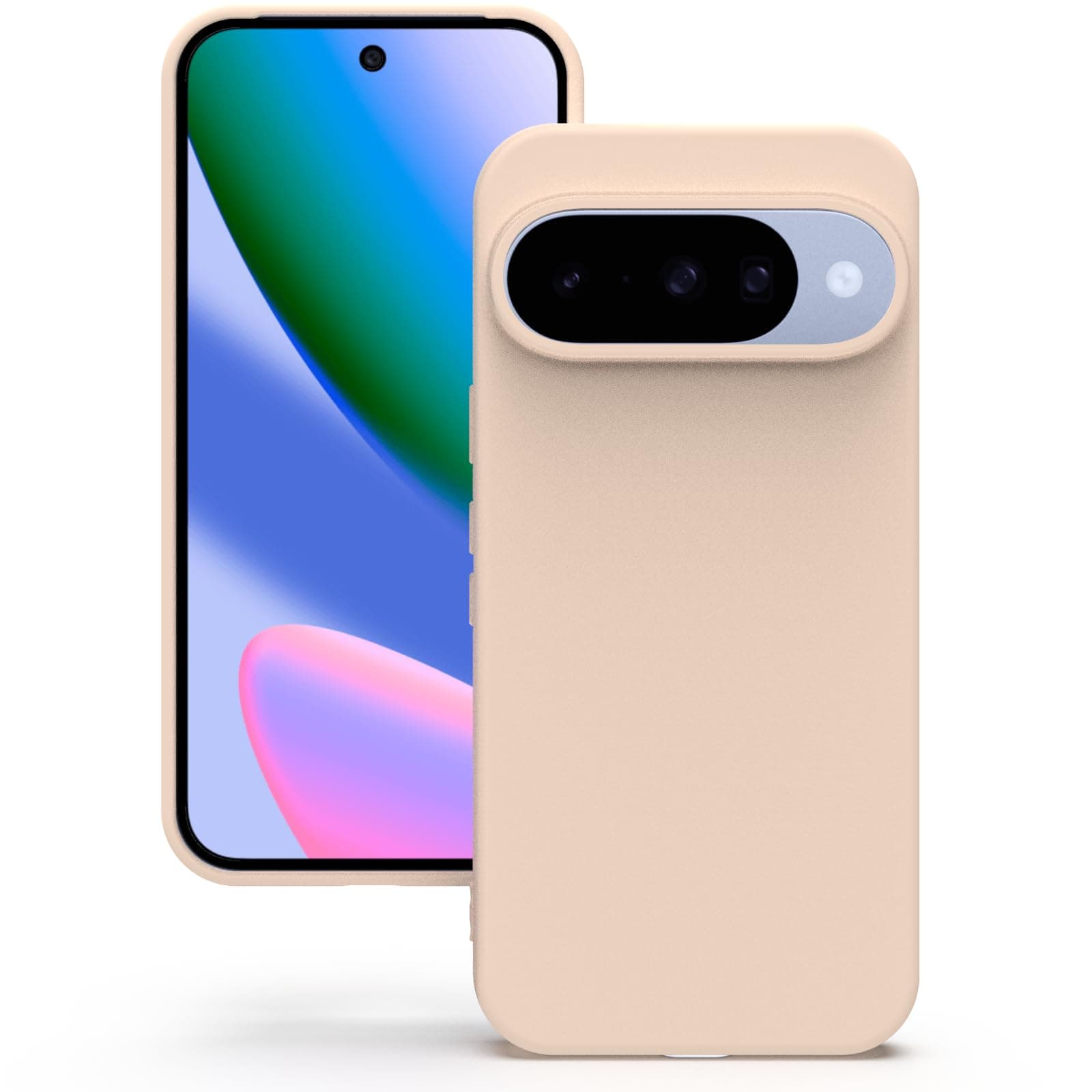 YATWIN Silicone Back Case for Google Pixel 10/10 Pro, Soft-Touch, Shockproof Phone Back Cover for Google Pixel 10/10 Pro - Light Pink