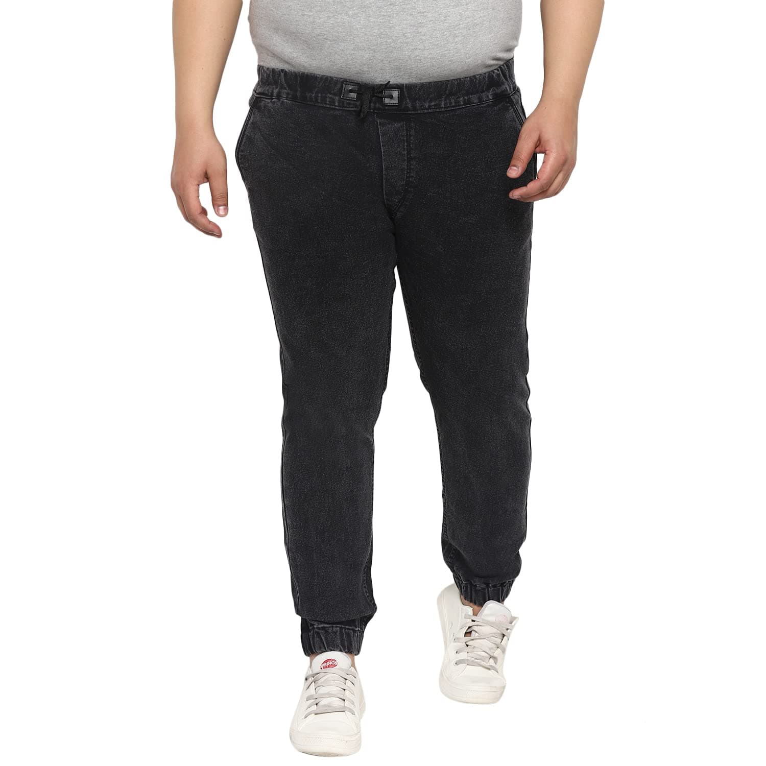 Urbano Plus Men's Regular Fit Mid Rise Washed Jogger Jeans Stretchable