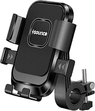 Sounce HydroDock Bike Mobile Holder with 360 Degree Rotation Shock Resistant Anti Shake Design Firm Locking One Hand Operation Adjustable Handlebar Mount Compatible with All Smartphones Secure (Black)