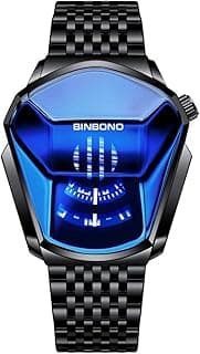 Luminex Commerce Watch for Man Luxury Men's Diamond Style Quartz Watch Smart Watch for Men Wrist Watch Gold/Black Gift for Boyfriend/Husband