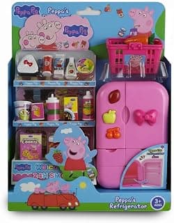 Peppa Pig Refrigerator Playset with Accessories | Pretend Kitchen Play for Kids | Includes Peppa Pig Figures & Food Toys