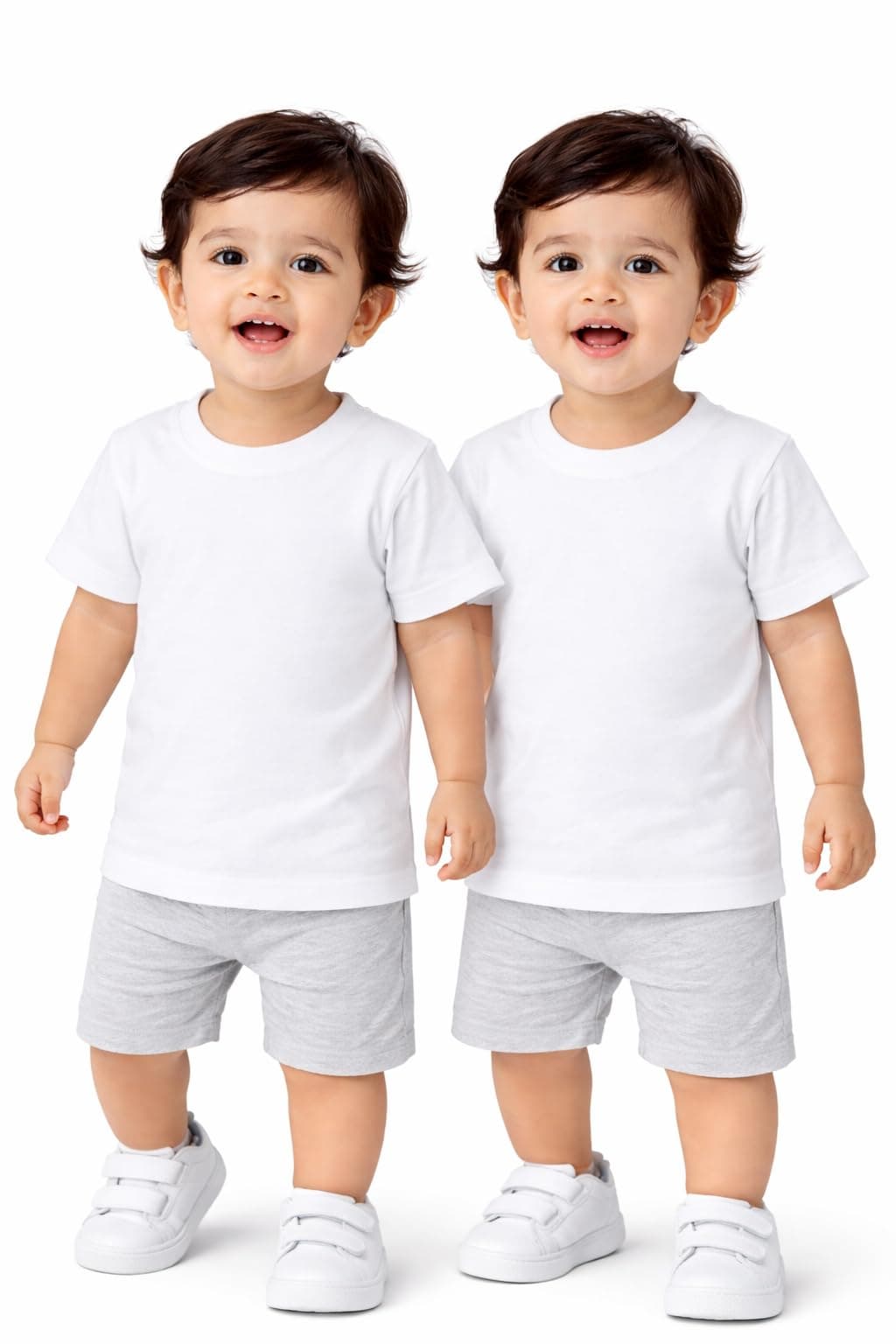 BODYCARE Kids Inafant Plain Boys Round Neck Half Sleeves 100% Cotton Soft Breathable Fabric T-Shirt | Skin Friendly Regular Fit | Comfortable & Durable | Pack of 2 | Black & White | Casual for Toddler