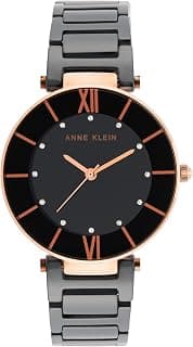 Tommy Hilfiger Anne Klein Womens Analogue Metallic Watch -AK3266BKRG (Black_Free Size)