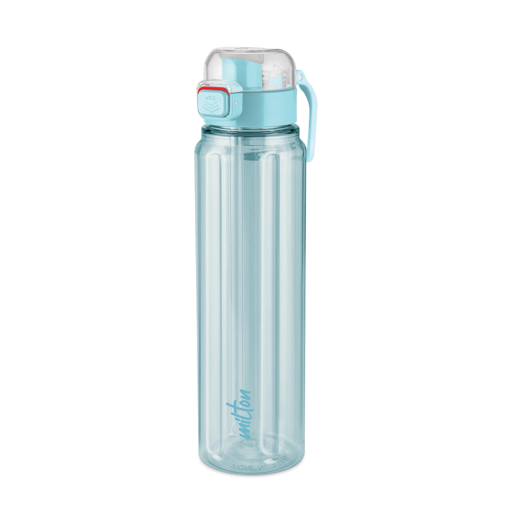 MILTON Aston 700 BPA & BPS-Free Water Bottle 700 ml| Food-Grade Plastic | One-Click Open | Leak-Proof | Sip & Gulp Lid I Ideal for Office, School, College, Gym, Blue