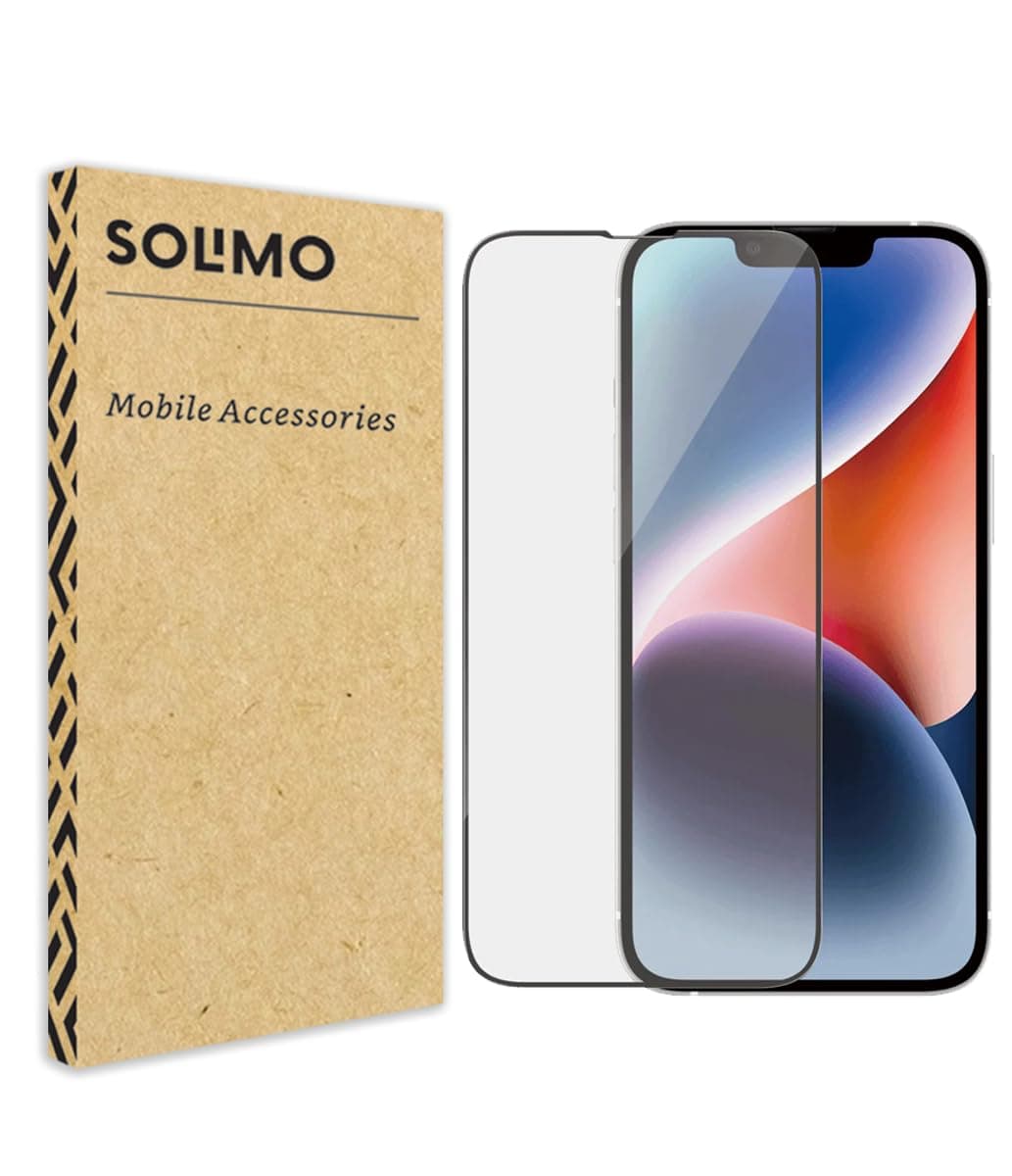 Amazon Brand - Solimo Tempered Glass Screen Protector Compatible with iPhone 16E Transparent Protective Film [Clear HD]