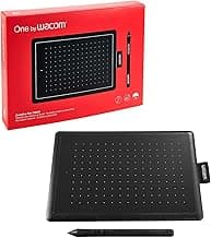 One by Wacom CTL-472/K0-CX Digital Drawing Graphics Pen Tablet (Red & Black) Small (6-inch x 3.5-inch)(15x8cm) | Battery Free Cordless Pen with 2048 Pressure Level