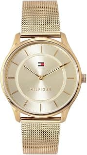 Tommy Hilfiger Quartz Blue Dial Two Toned Stainless Steel Strap Analog Watch for Women