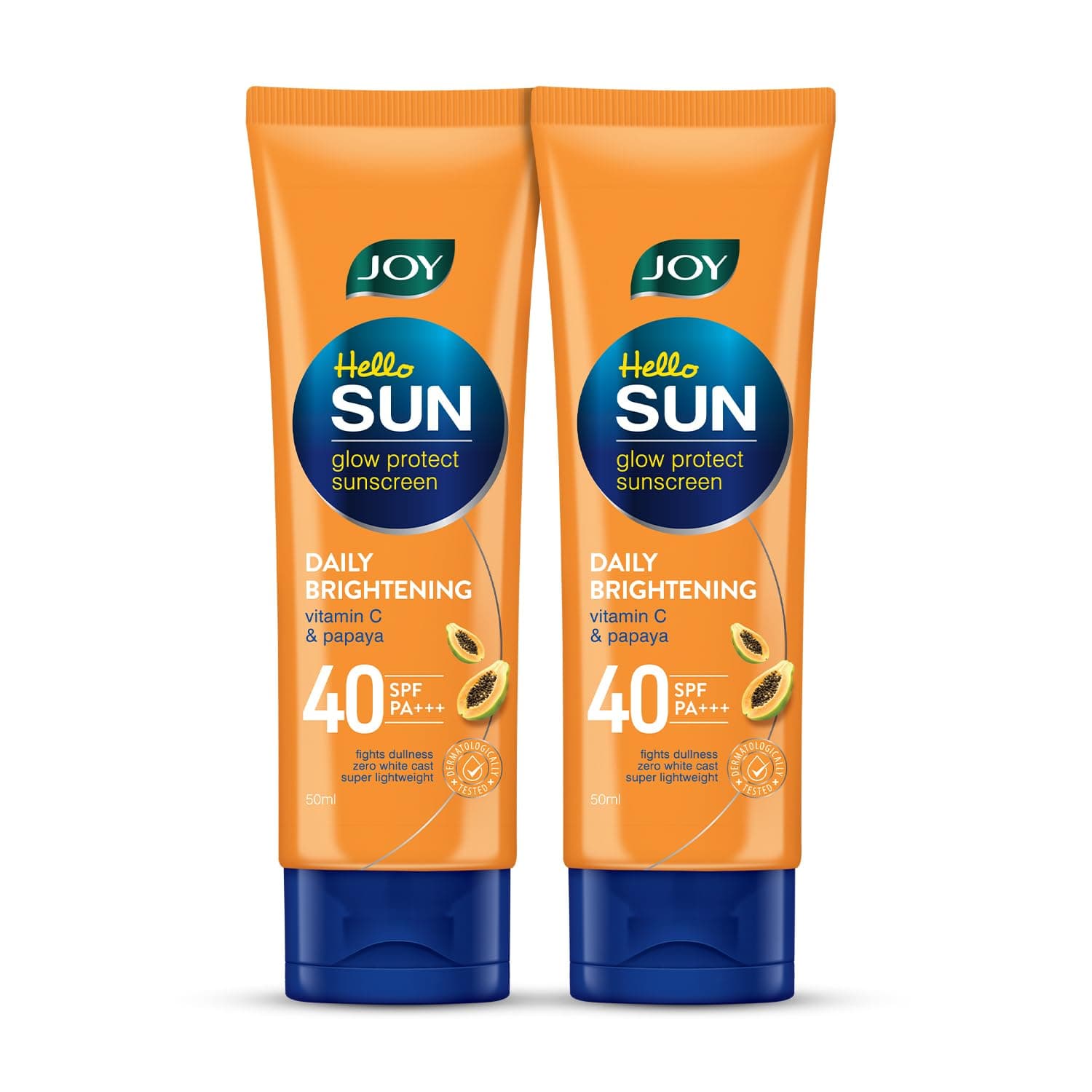 Joy Anti Tan SPF 40 Face & Body Sunscreen with 97% Sun Protection & Prevents Skin Darkening (50ml x 2) | Lightweight, Water Resistant & Leaves Zero White Cast | Suitable for Normal & Oily Skin