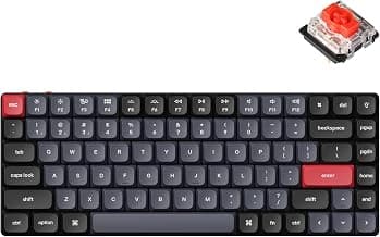 Keychron K3 Pro Wireless Custom Mechanical Keyboard 75 Layout QMK VIA Programmable Bluetooth Wired RGB Ultra-Slim with Hot-swappable Gateron Low-Profile Red Compatible with Mac Windows Linux