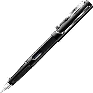 Lamy Safari Black Fountain Pen Fine Nib with T10 Blue cartridge and Z28 Convertor