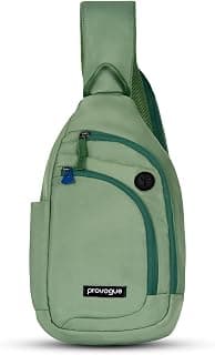 Provogue Bolt Crossbody Bag for Men and Women, Sling Bag, Small Backpack, Multi-pocket Bag for Travel, Chest Bag with 8" Tab Pocket, One Side Shoulder Bag