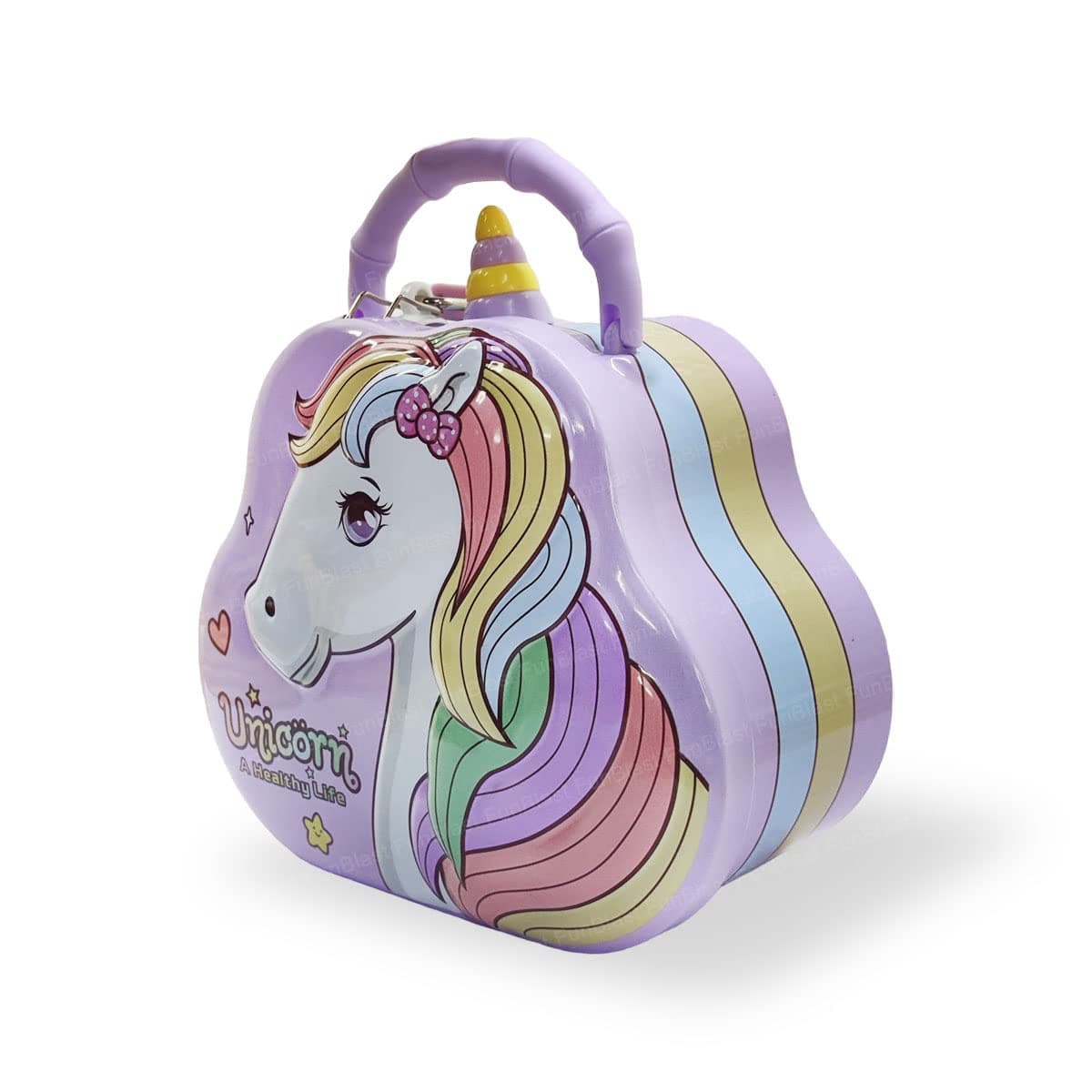 FunBlast Piggy Bank - Unicorn Piggy Bank, Coin Box for Kids, Money Bank for Kids, Piggy Banks for Kid, Money Box for Kid, Metal Coin Box with Key & Lock - Random Color