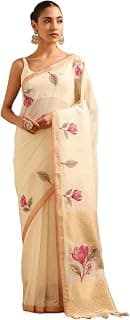 Soch Womens Organza Woven Design Saree