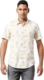Pepe Jeans Men's Casual Shirt | Trendy Printed Shirt for Men| Relaxed Fit | Half Sleeve | Floral | Printed