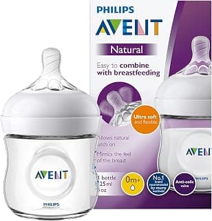 Philips Avent Natural Baby Polypropylene Feeding Bottle | No.1 Brand Recommended by Moms Worldwide | Ideal for 0 Months+| Natural Response Technology Mimics Breastfeeding | SCY900/01