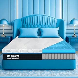 The Sleep Company SmartGRID Ortho Hybrid Mattress | Japanese Patented Technology | Pocketed Spring | AIHA Certified Orthopedic Mattress | Hotel Like Comfort | 10 Year Warranty | Queen Size Bed 75x60x8