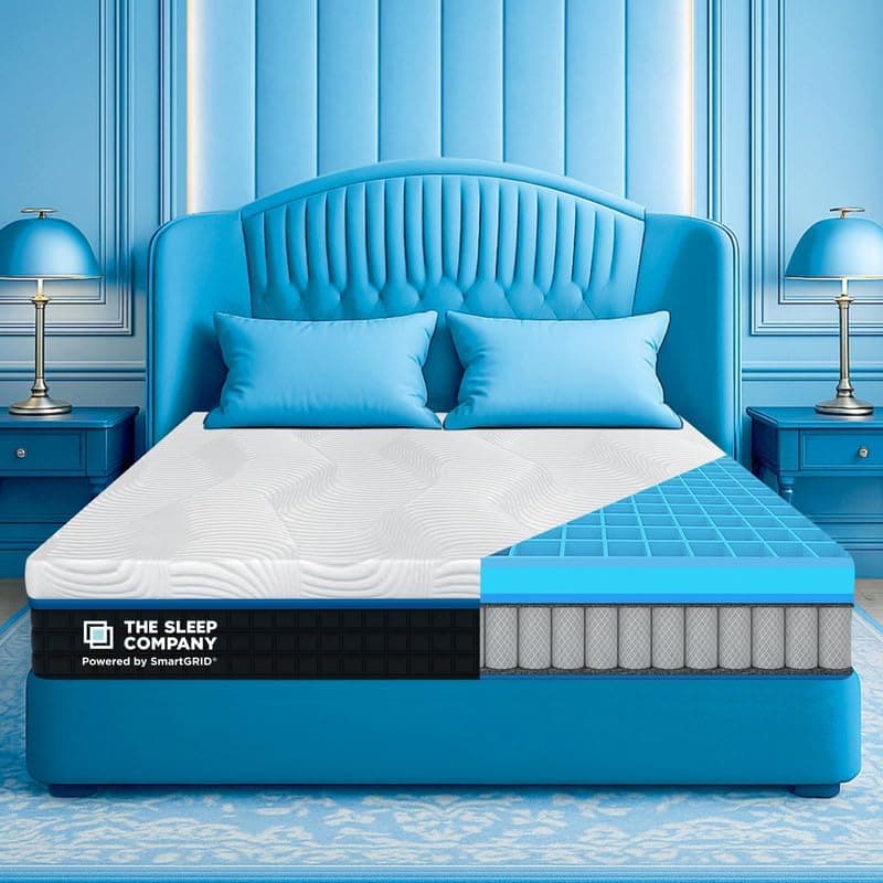 The Sleep Company SmartGRID Ortho Hybrid Mattress | Japanese Patented Technology | Pocketed Spring | AIHA Certified Orthopedic Mattress | Hotel Like Comfort | 10 Year Warranty | King Size Bed 75x72x10