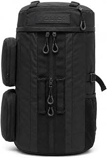 Police Premium 40L Duffle Backpack for Men & Women | Spacious Travel Backpack with Multi Utility Compartments | Large Capacity Weekender & Adventure Travel Bag I Black