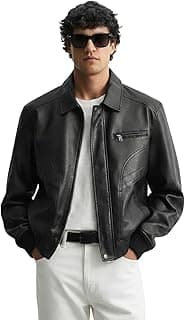 The Indian Garage Co Men Relaxed Fit Long Sleeves Polo Collar Solid Jacket
