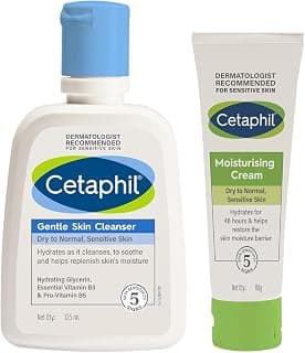 Cetaphil Gentle Skin Cleanser 125 Ml & Moisturising Cream 80 Gm