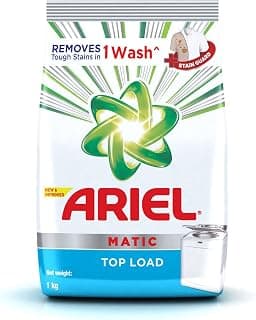 Ariel Top Load Matic Liquid Detergent 3.2 Ltr & Ariel Matic Top Load Detergent Washing Powder - 1 Kg, Pack of 1