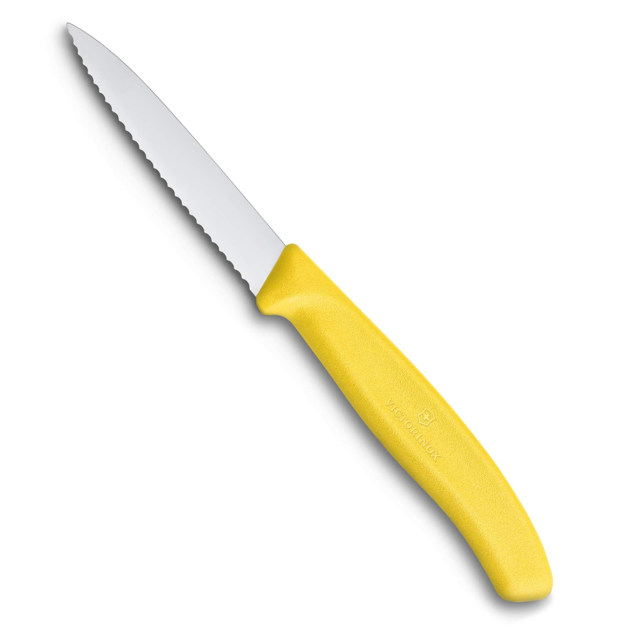 Victorinox, Swiss Classic Kitchen Knife/PARING Knife/Vegetable Knife, 8 cm, Wavy Edge - Yellow Colour.