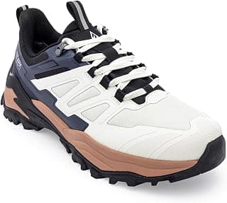 Red Tape Ozark Off White Hiking Shoes for Men | Low-Cut Outdoor