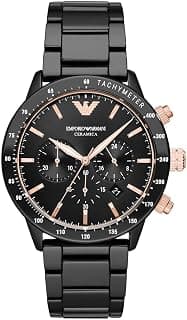 Emporio Armani(エンポリオアルマーニ) Chronograph Quartz Black Dial Men's Watch AR70002