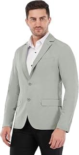 SaintX Men's Tailored Unlined Casual Blazer | Layering Coat, Drapes & Feels Like an Overshirt | Designed for Summers | Breathable 4-Way High Stretch Knit Fabric for All Day Comfort | Slim Fit