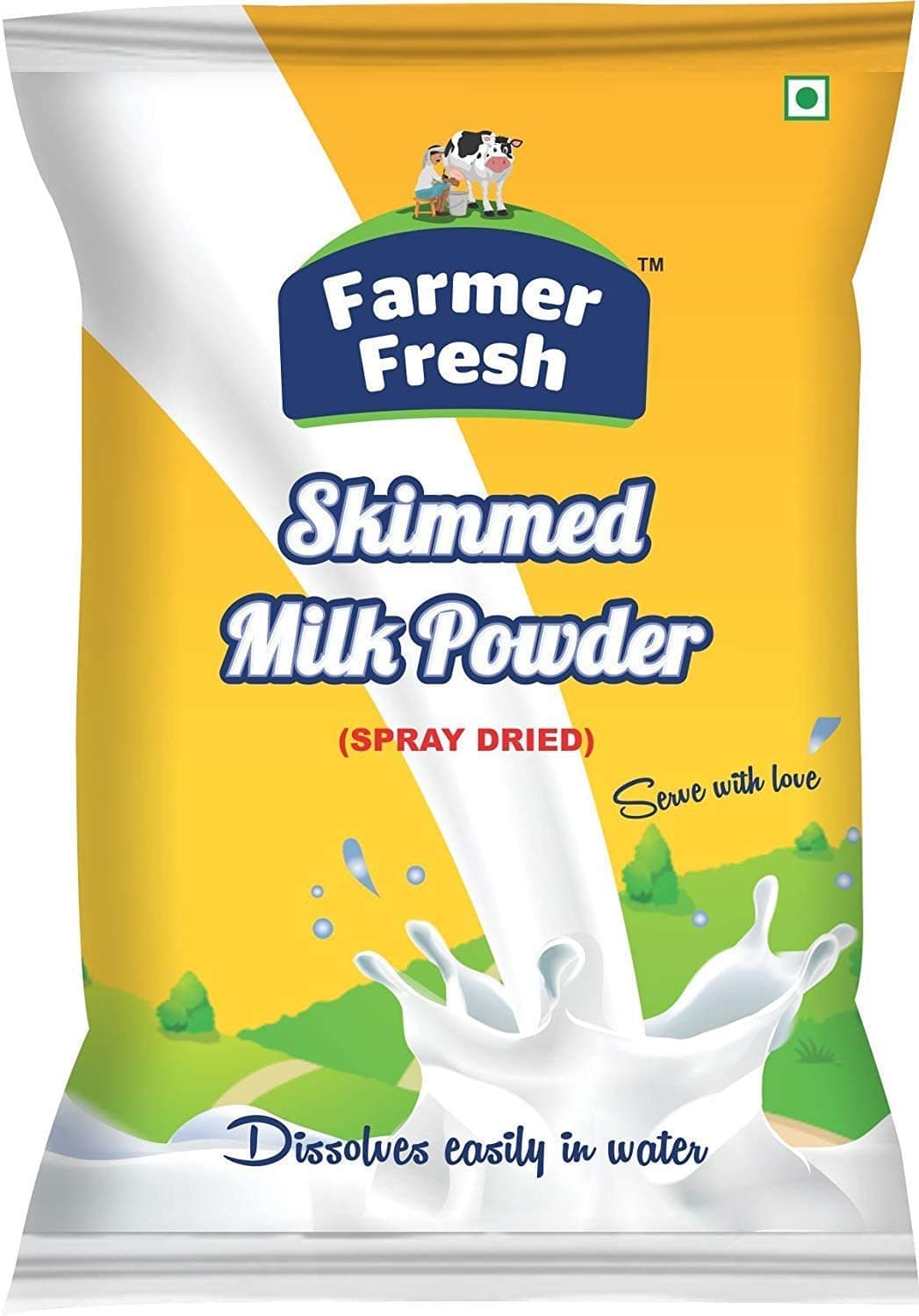 Farmer Fresh Skimmed Milk Powder – 500g x 2 Packs (Total 1kg) – 100% Pure, All-Natural, Non-Fat Dry Milk – Ideal for Tea, Coffee, Baking & Everyday Use