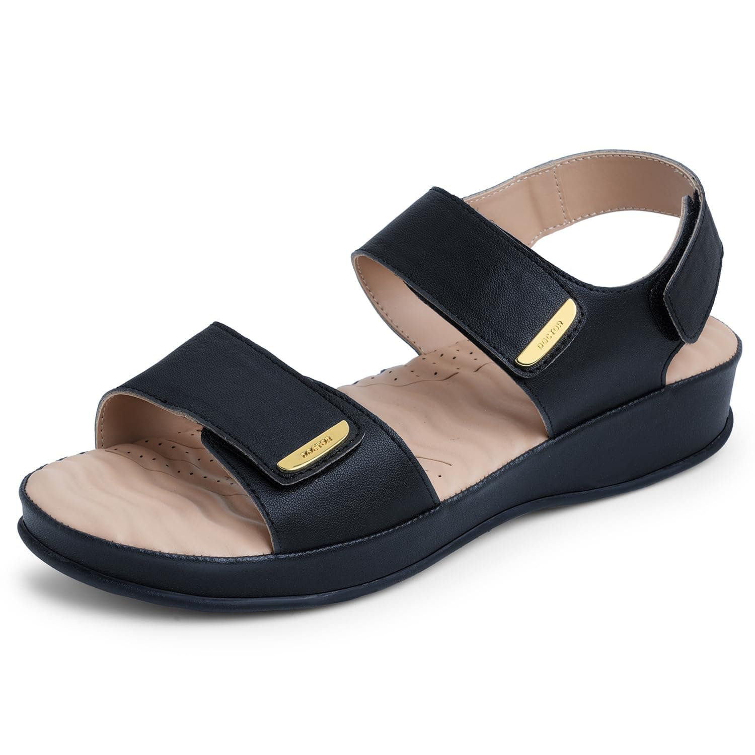 DOCTOR EXTRA SOFT Women's Comfort Sandals with Memory Foam Cushion & TPR Outsole|Stylish & Lightweight Casual & Non-Slip Diabetic | Orthopedic Flip Flops/Slippers Adjustable Strap Ladies & Girls D-619
