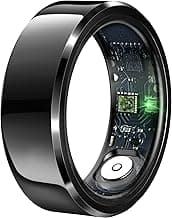 Smart Ring with Air Gesture Control, Health Tracker, 7-Day Battery, IPX8 Waterproof, Heart Rate & Sleep Monitor - Stylish Fitness Ring for Men & Women, Compatible with iOS/Android, Size 11,Black