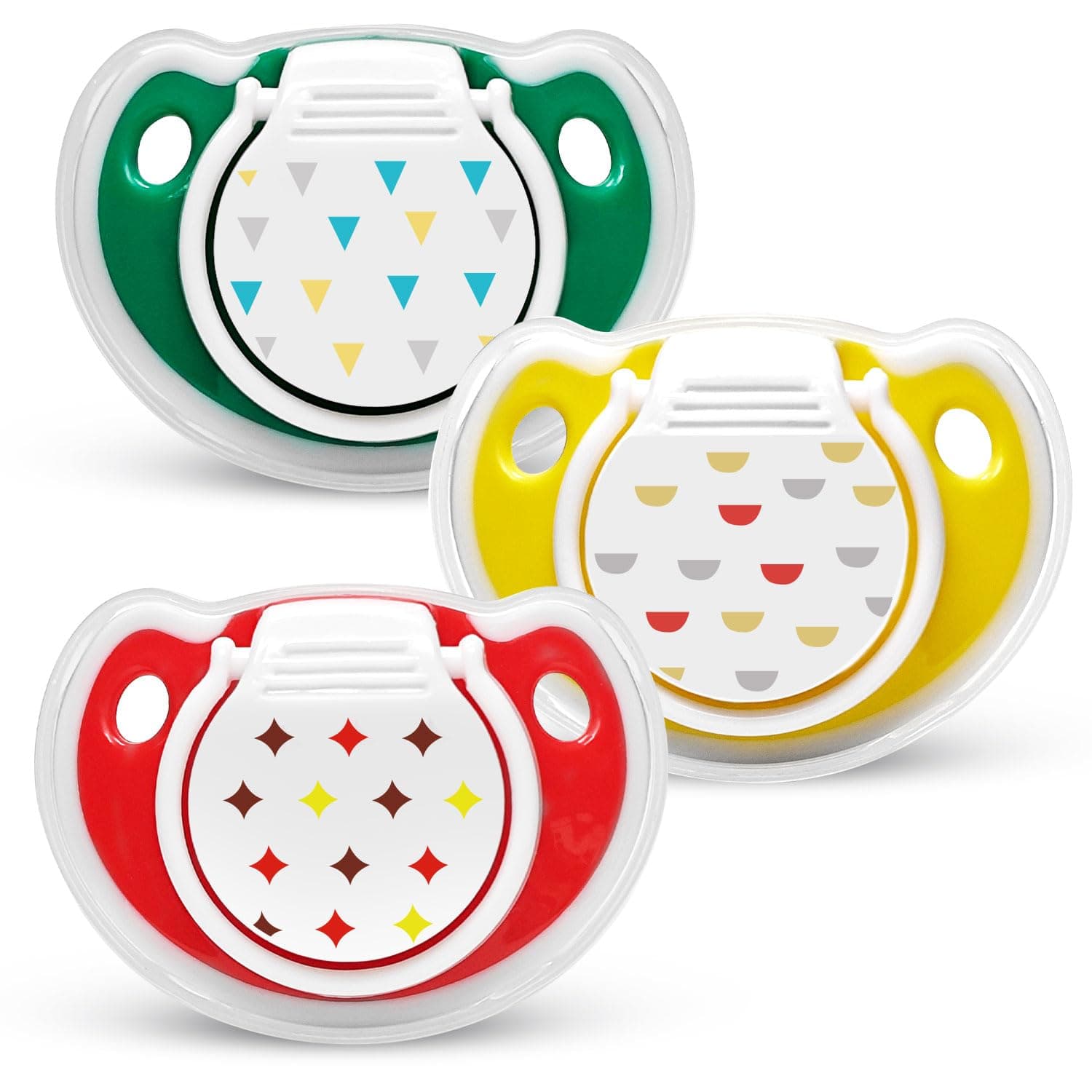 Mee Mee Pacifier Ultra Light Soft Silicone Nipple | BPA Free | Oral stimulatory | Teether | Air Flow Shield Pacifier for Babies | 0-6 Months + Kids | Pack of 3 | (Assorted)