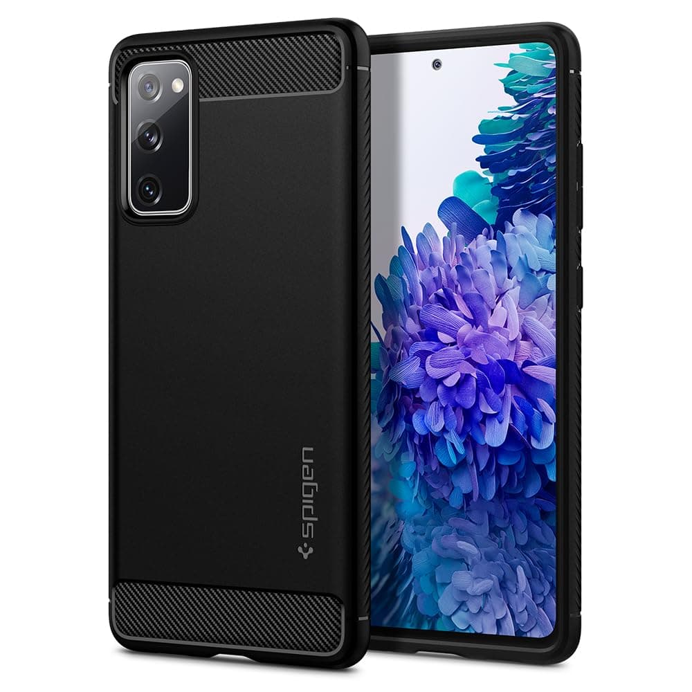 Spigen Rugged Armor | Samsung Galaxy S20 FE 5G Case [Air Cushion Protection] [Flexible] Galaxy S20 FE Back Cover | TPU - Matte Black