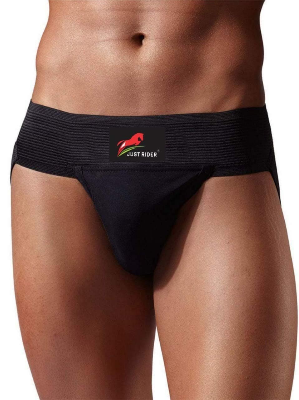 JUST RIDER Gym Cotton Supporter with Cup Pocket Athletic Fit Brief Multi Sports Underwear Outdoor Inner and Wear Soft Underpants