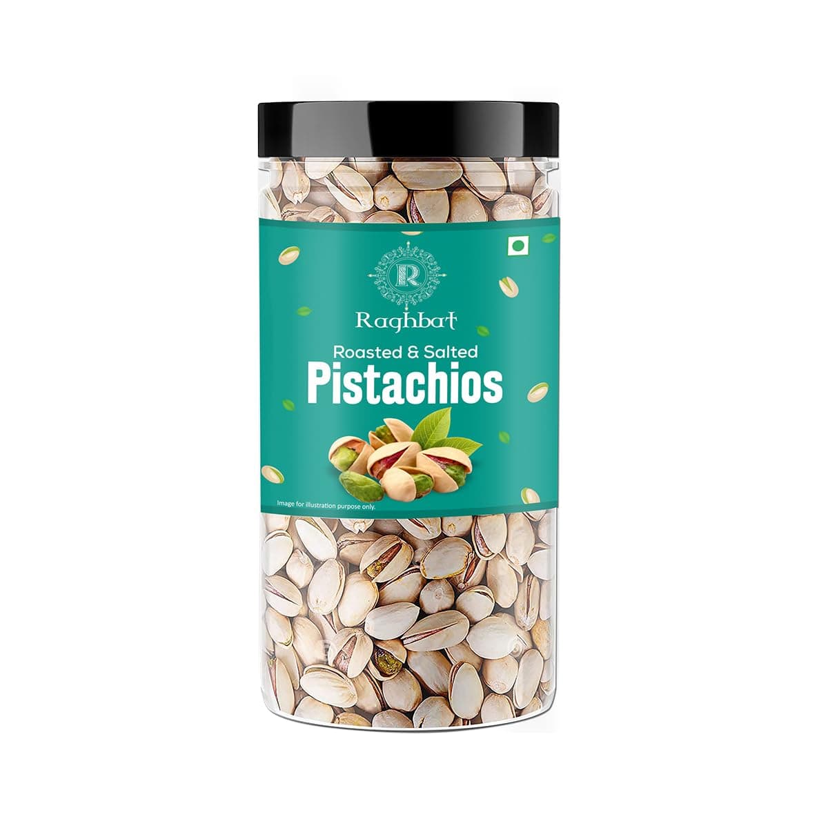 Raghbat Pistachios Roasted & Salted, Pista, 500g, Rich In Protein, Phosphorus, & Dietary Fibre, Premium Nuts & Dry Fruits, Crunchy & Delicious Healthy Snack