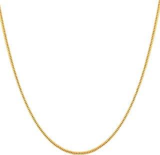 Fashion Frill Designer Golden Chain Thin Light Weighted Gold Plated Gold Chain For Girls Women Men Boys 28 Inches