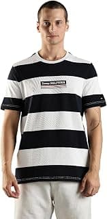 Tommy Hilfiger Striped Regular Fit Cotton T-Shirt