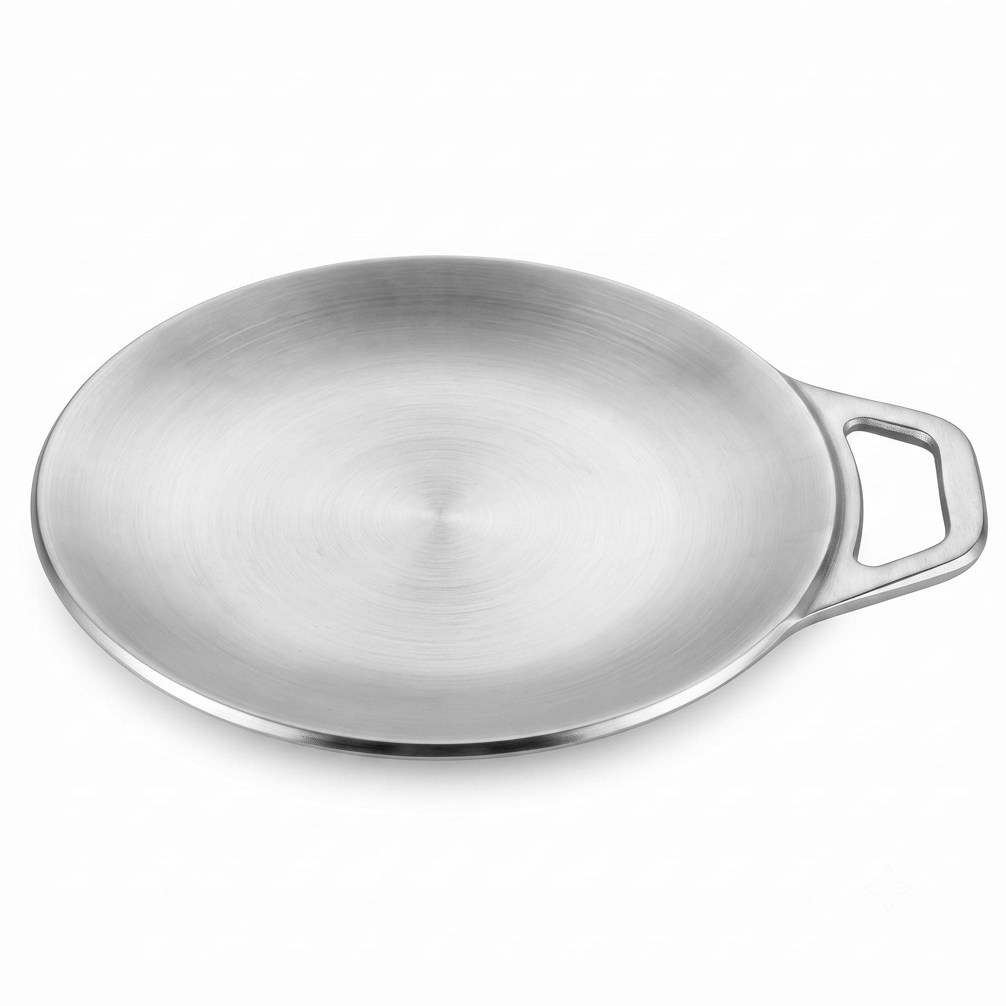 Subaa Indolium Aluminium Dosa Tawa, 12 Inch Concave, Gas Stove top (1.2kg) | Polished Surface For Even Heat Spread, Roti-Chapathi-Omelette Ready, Hand Wash, Single Handle