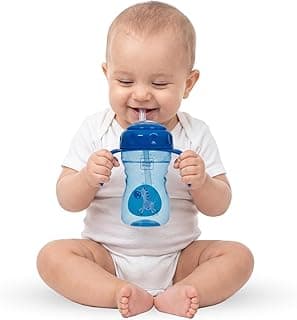 Mee Mee 2-in-1 Sipper Cup with Spout & Straw | Anti-Spill Lock | BPA-Free | Easy-Grip Handles | 210ml | Food-Grade Silicone | Wide Mouth | Easy to Clean | Dust Cover | Lightweight Baby Cup