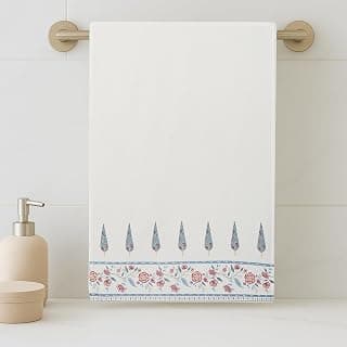haus & kinder Regalia Waffle Bath Towel | Honeycomb Bathing Towels | 100% Cotton Towel for Men, Women | Gym Towels, Spa Towel | Ultra Absorbent Towel | 160 GSM | Blossom Whisper White | 70x150cm