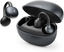 boAt Airdopes ProClip w/Air Conduction Tech, Feather-Light Earbuds, Clip-On Design, All Day Wear Comfort, Up to 52H Battery, 12mm Dynamic Drivers, App Support, BT v6.0, OWS Earbuds with mic(Silk Grey)