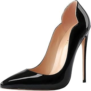 COLETER Women's Closed Pointed Toe Low Kitten Heel Party Dress Pumps