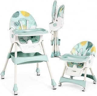 MEDITIVE High Chair for Feeding – Adjustable, Foldable Baby Feeding Chair for 6 months to 5 Years with Tray, Safety Harness, and Comfortable Design – Baby dining Chair for Feeding 0 to 5 Years, Kids Dining Chair, Baby Food Chair for 6 months to 3 years,