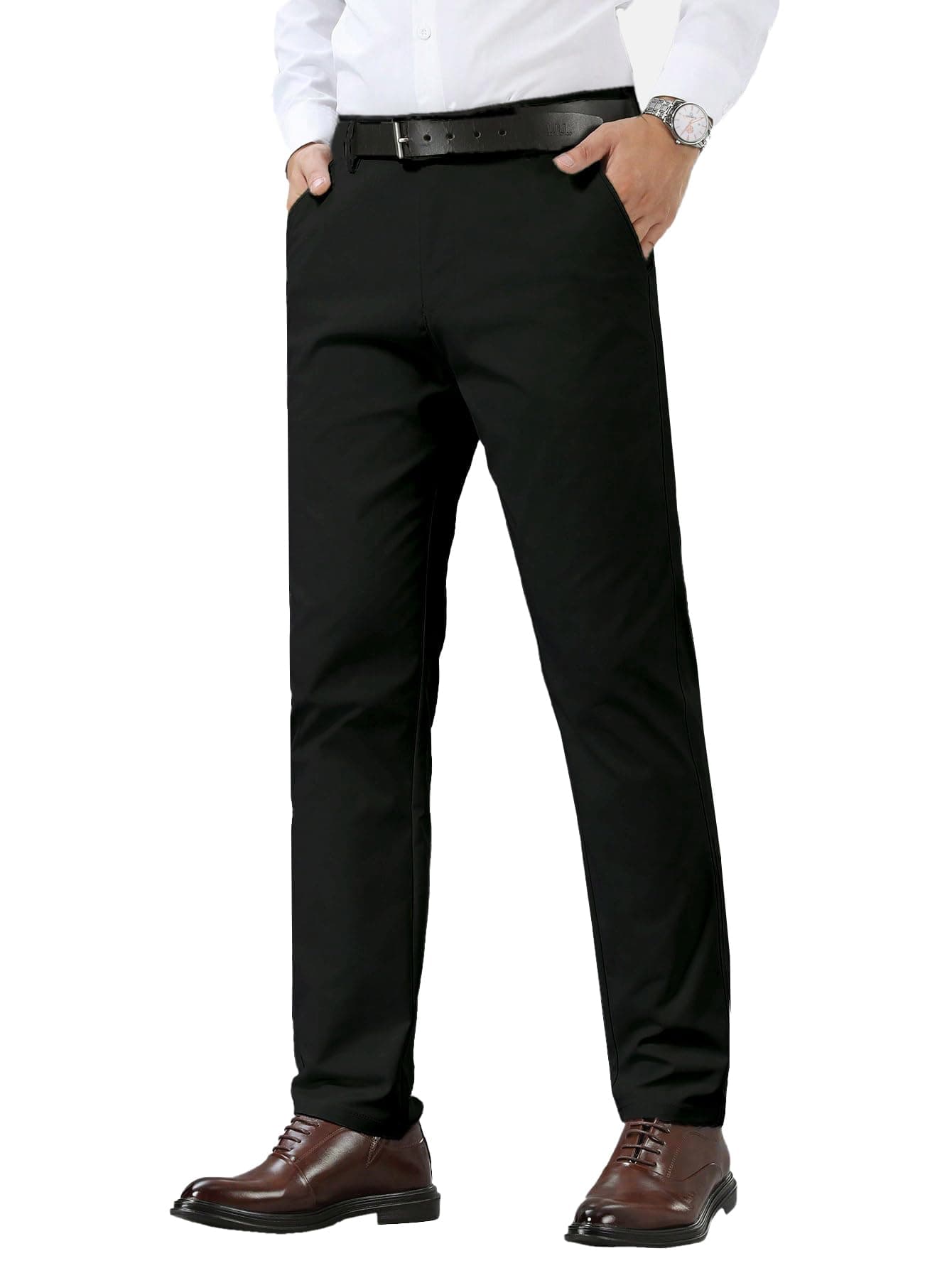 TAGDO Men's Cotton Casual Trousers | Slim Fit Formal Pants for Man | Comfortable & Breathable Fabric | Stylish Office Wear | Everyday Casual Pant for Men