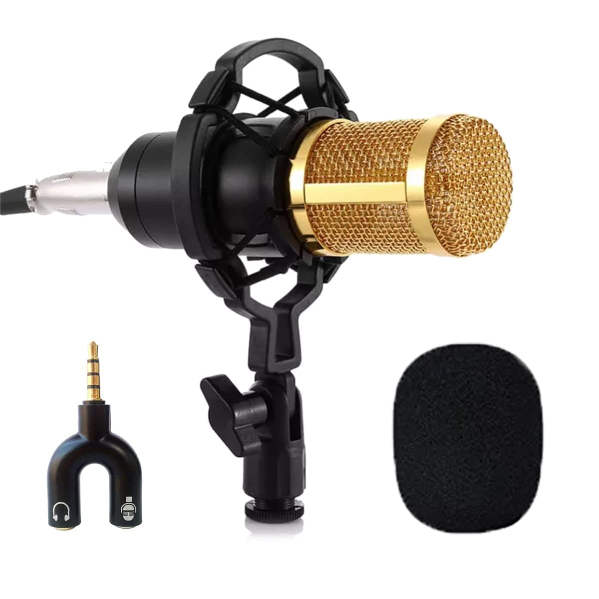 DEVICE OF URBAN INFOTECH BM 800 Condenser Microphone for Podcast/Studio Recording Condenser Microphone Set with Shock Mount, XLR Cable & Windscreen for Mic for Vloging, Gaming, YouTube (BM800)