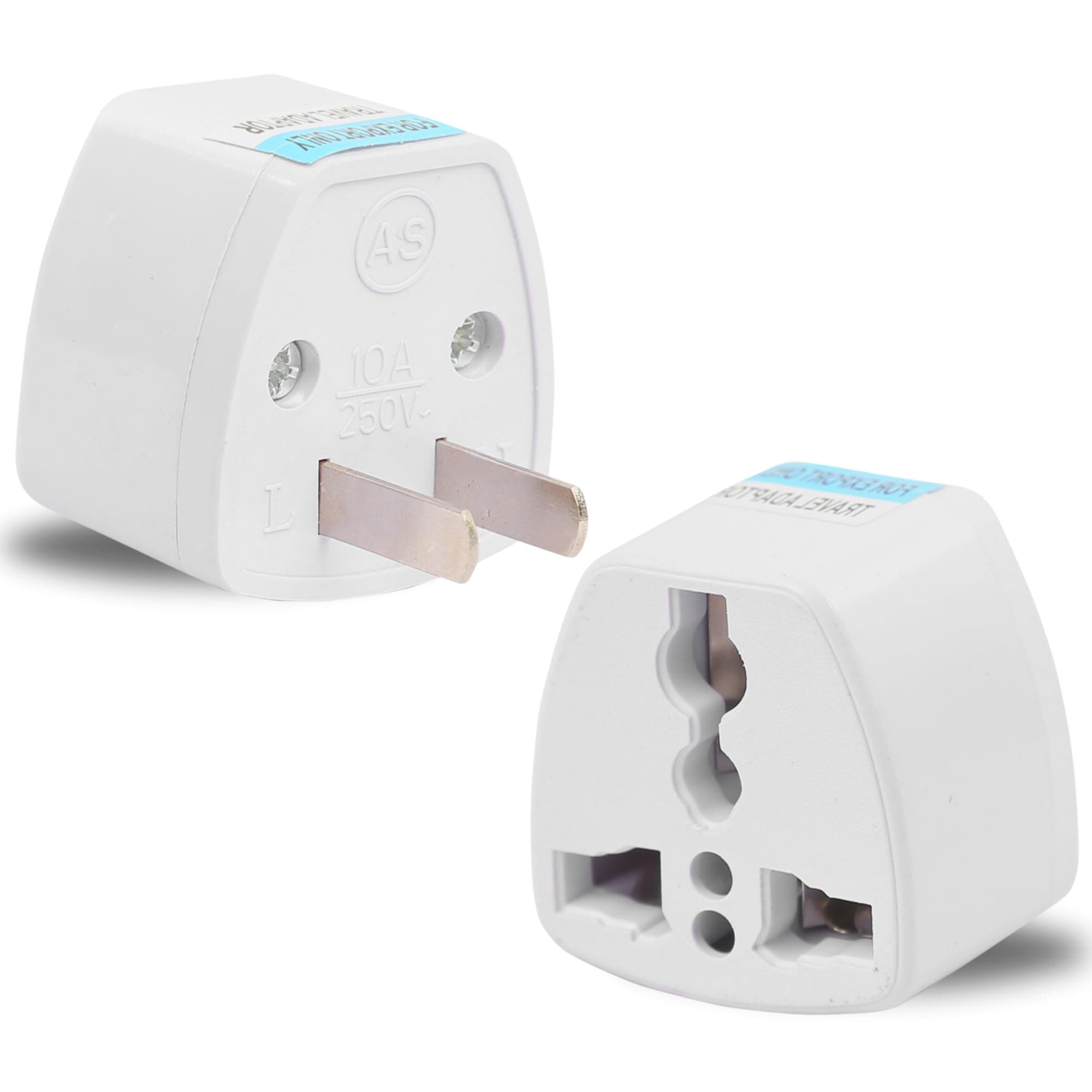 India to USA Converter Plug | Travel Adapter 2-Pack: Universal Type A Plug Adapter for US, Canada, Mexico, Japan, Thailand | for Indian Decices | Compatible with Laptop, Camera, Chargers (10A 250V)