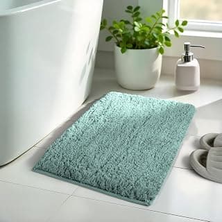 Wakefit Bath Mat | Set of 1 | 40x60cm | Anti Skid & Highly Absorbent Bathroom Mat | Machine Washable | Shaggy- Blue