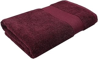 Trident 100% Cotton Towels for Bath | Towels for Bath Large Size | Trident Bath Towel - Soft & Absorbent | 450 GSM | 1 Piece Bath Towel for Men/Women | Urban Comfort | 70 cms x 140 cms - Wine Red